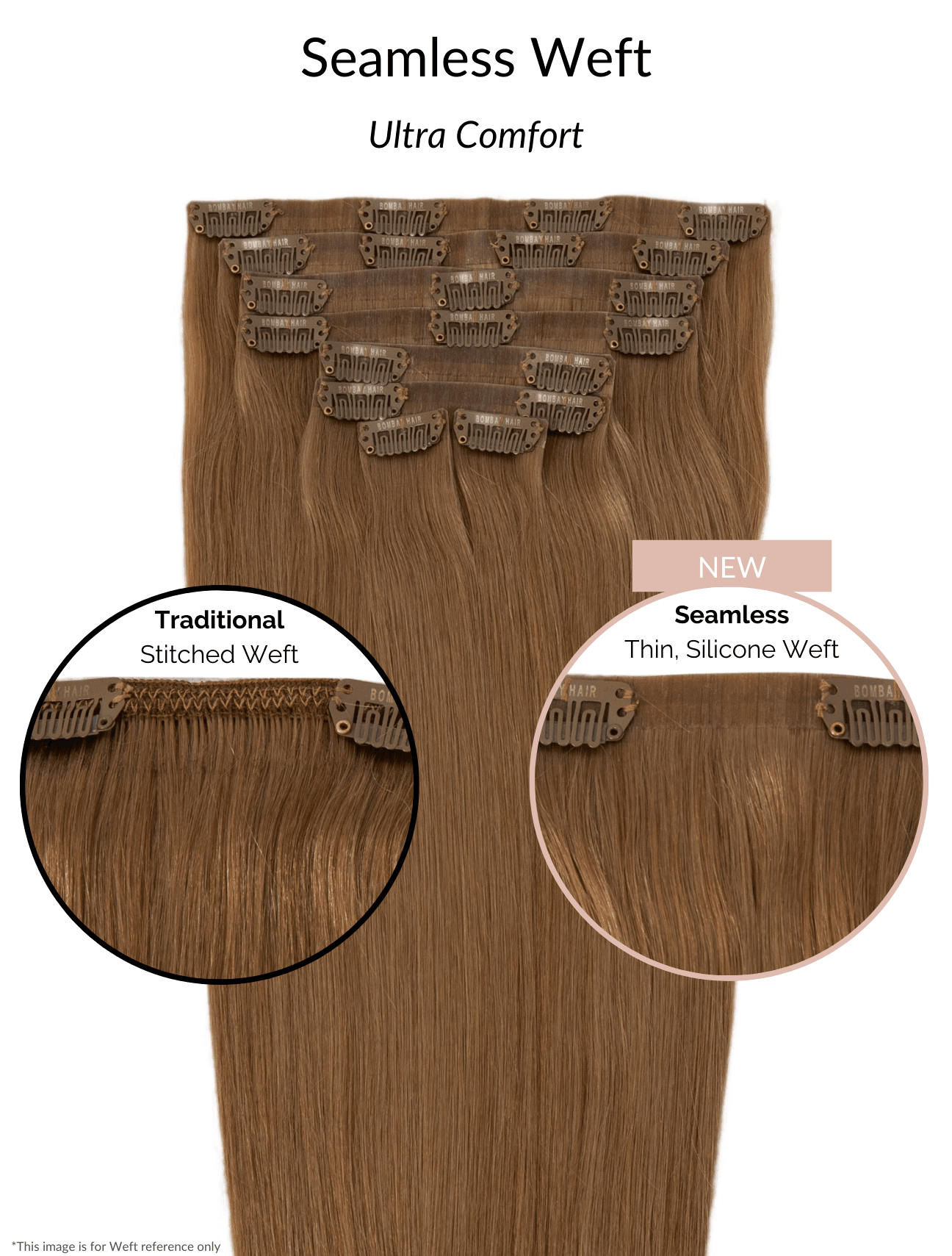 Dark Brown (2A) Seamless Clip-Ins