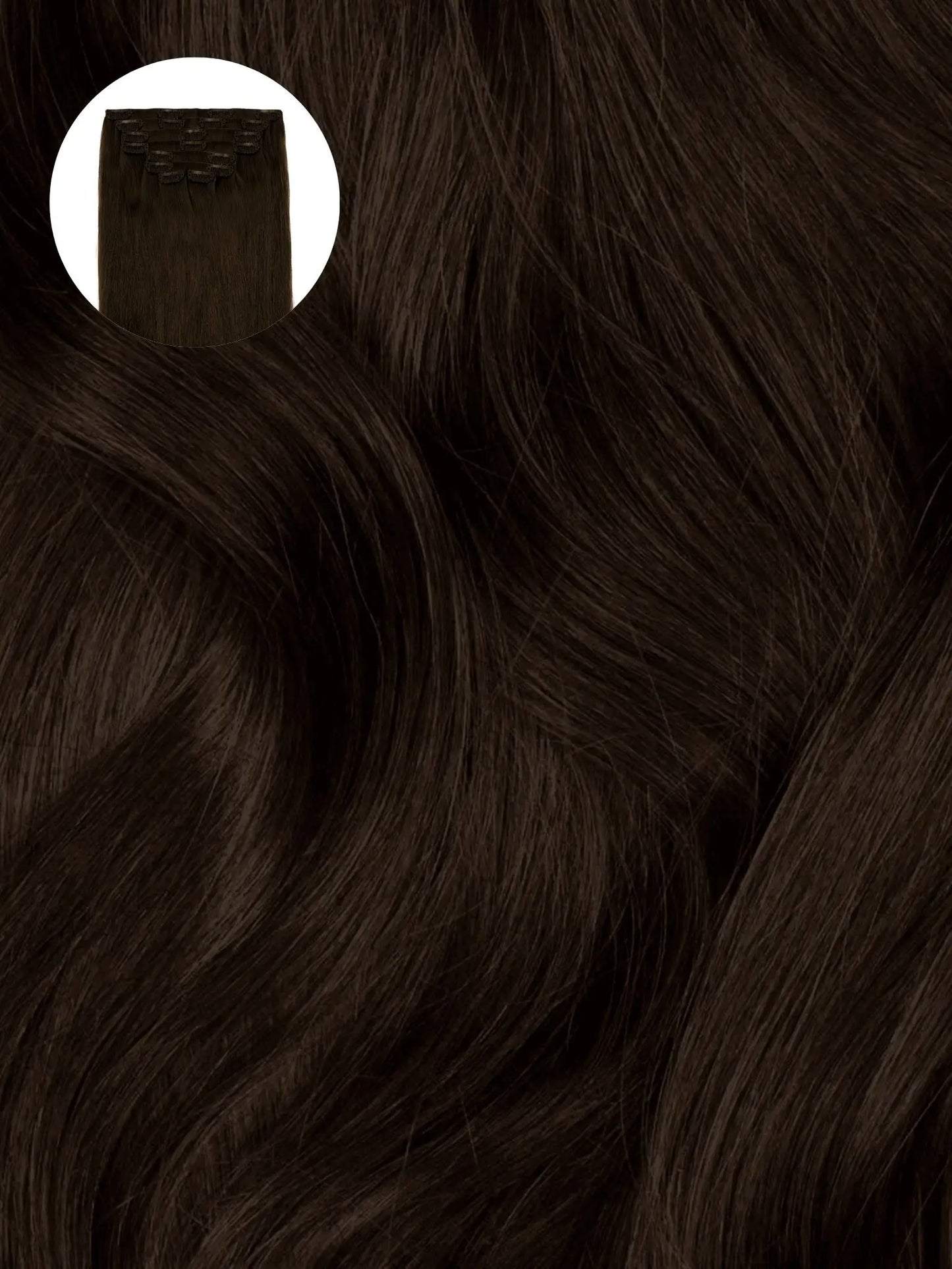 Dark Brown (2A) Seamless Clip-Ins