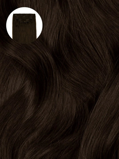 Dark Brown (2A) Seamless Clip-Ins