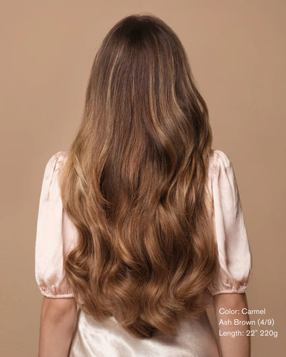 Caramel Ash Blend (4/9) Seamless Clip-Ins